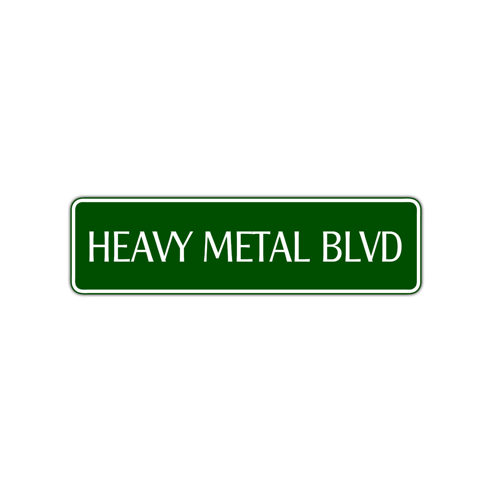 Heavy Metal Boulevard Road Aluminum Metal Novelty Street Plate Sign Wall Gift Decor