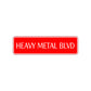 Heavy Metal Boulevard Road Aluminum Metal Novelty Street Plate Sign Wall Gift Decor