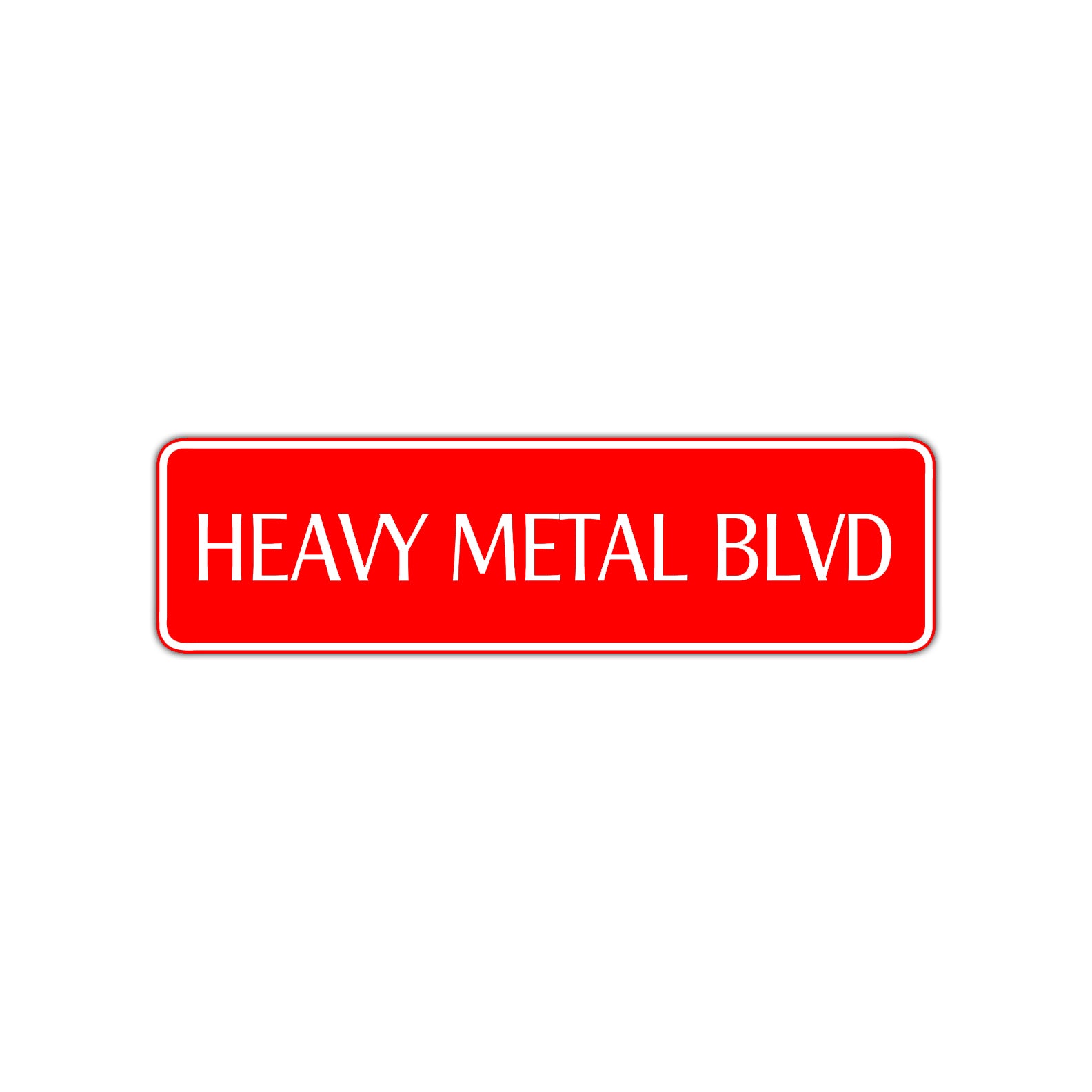 Heavy Metal Boulevard Road Aluminum Metal Novelty Street Plate Sign Wall Gift Decor