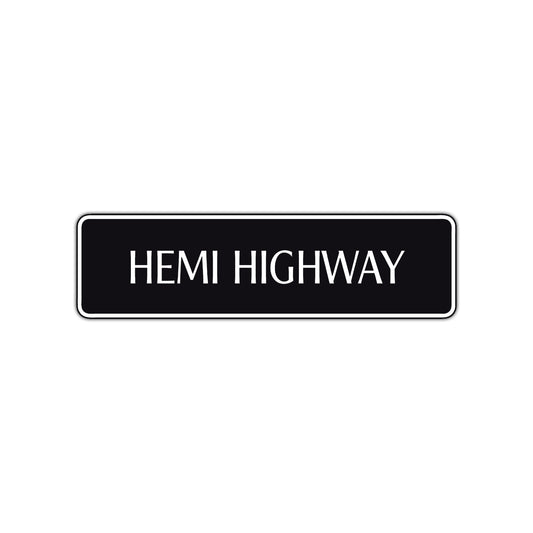 Hemi Highway Road Aluminum Metal Novelty Street Plate Sign Wall Gift Decor