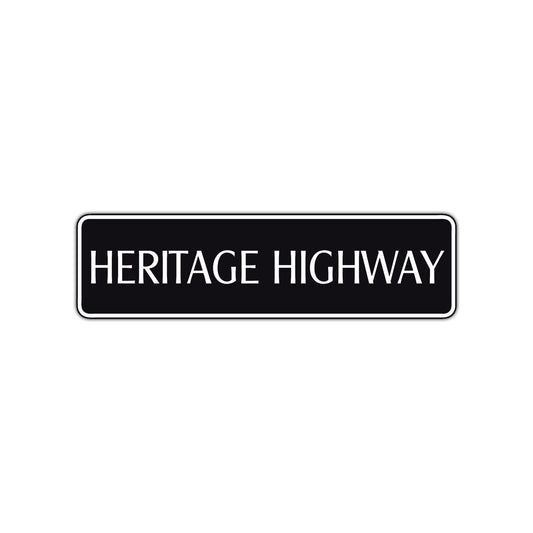 Heritage Highway Harley Road Aluminum Metal Novelty Street Plate Sign Wall Gift Decor