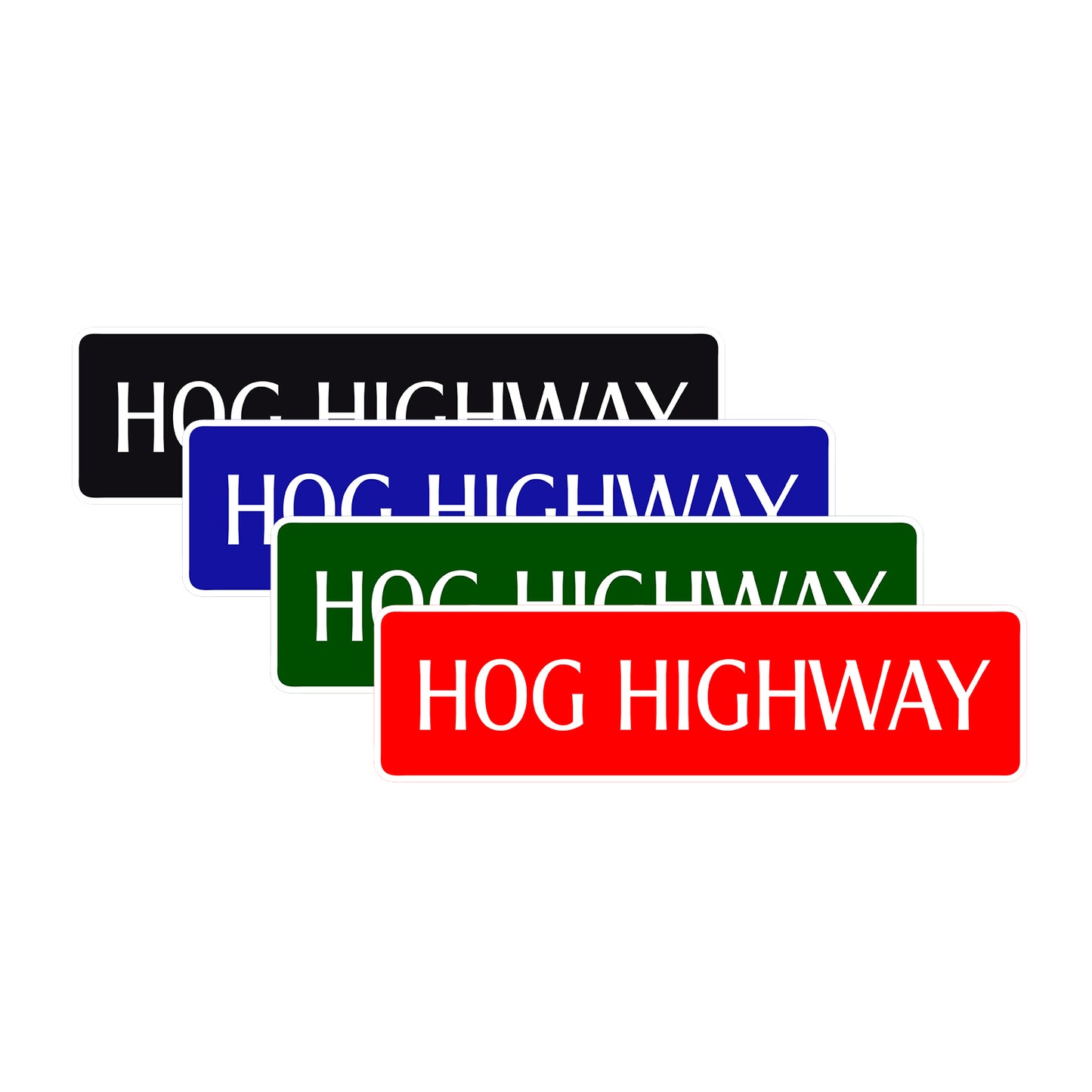 Hog Highway Road Aluminum Metal Novelty Street Plate Sign Wall Gift Decor