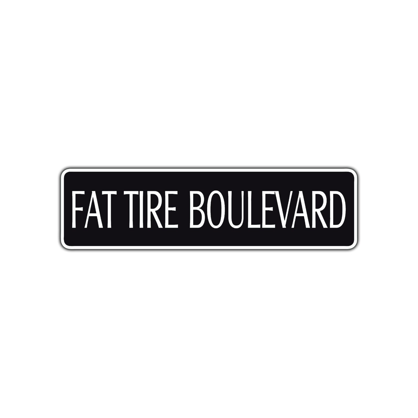 Fat Tire Boulevard Road Aluminum Metal Novelty Street Plate Sign Wall Gift Decor