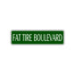 Fat Tire Boulevard Road Aluminum Metal Novelty Street Plate Sign Wall Gift Decor
