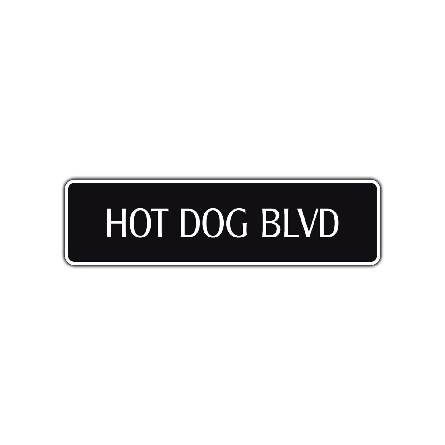 Hot Dog Boulevard Road Aluminum Metal Novelty Street Plate Sign Wall Gift Decor
