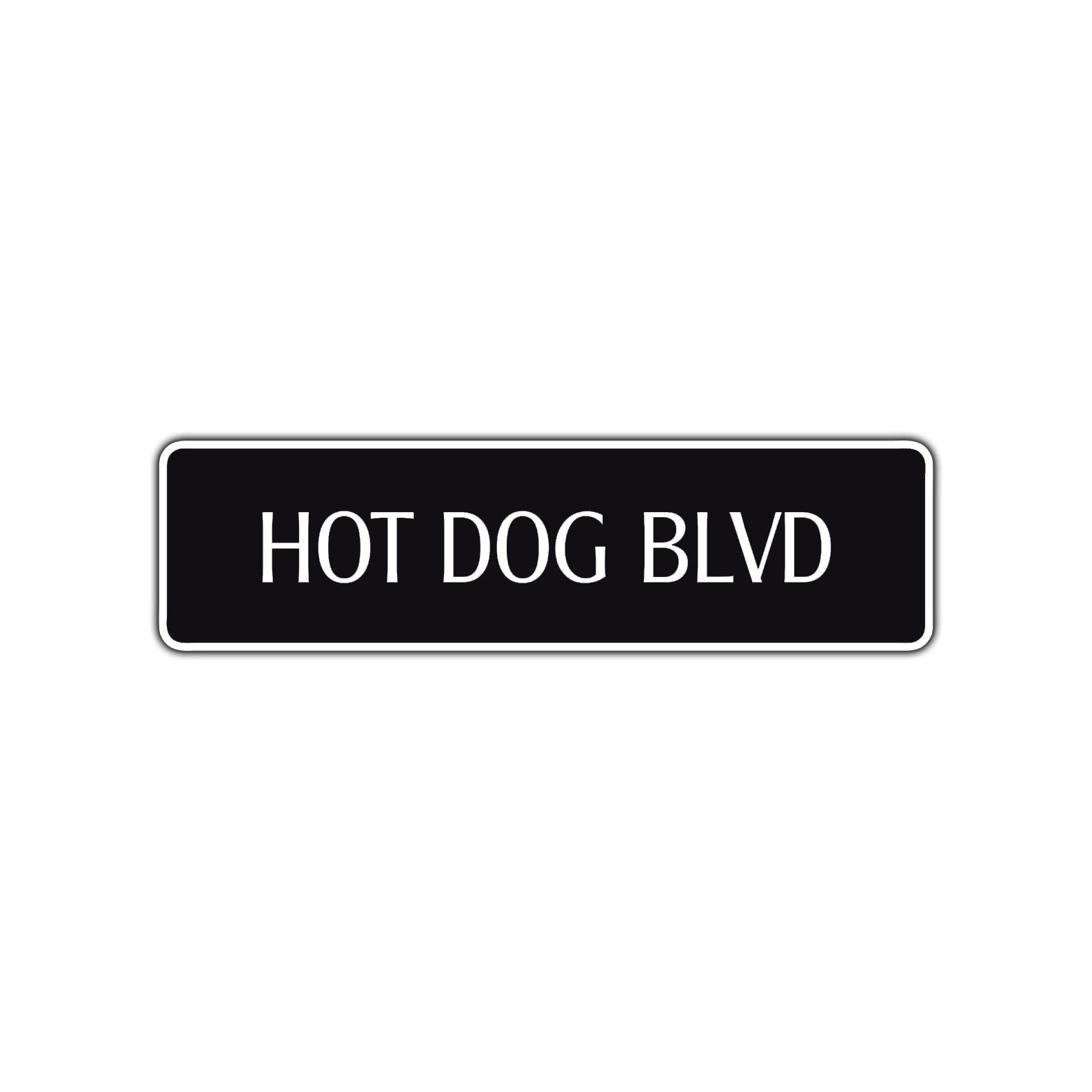 Hot Dog Boulevard Road Aluminum Metal Novelty Street Plate Sign Wall Gift Decor