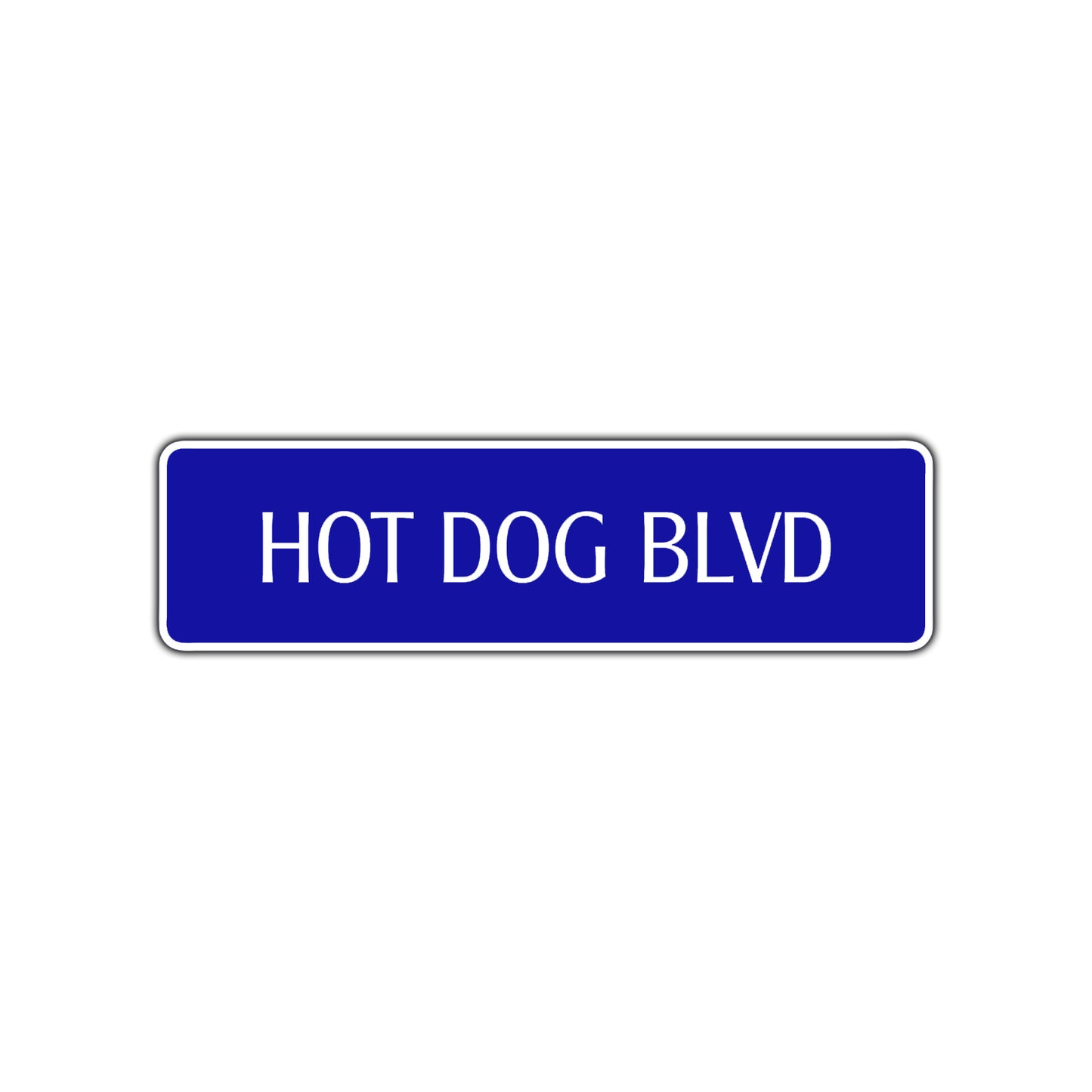 Hot Dog Boulevard Road Aluminum Metal Novelty Street Plate Sign Wall Gift Decor