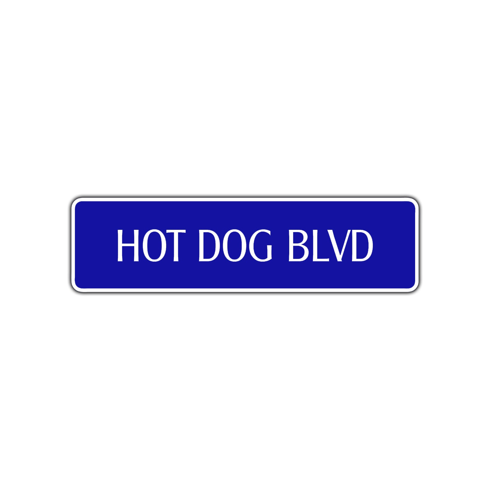 Hot Dog Boulevard Road Aluminum Metal Novelty Street Plate Sign Wall Gift Decor
