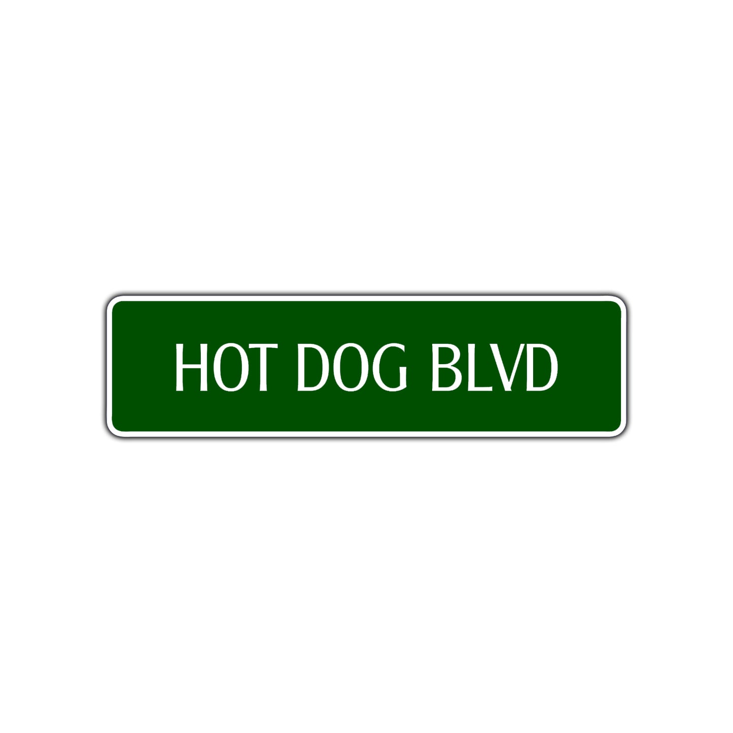Hot Dog Boulevard Road Aluminum Metal Novelty Street Plate Sign Wall Gift Decor