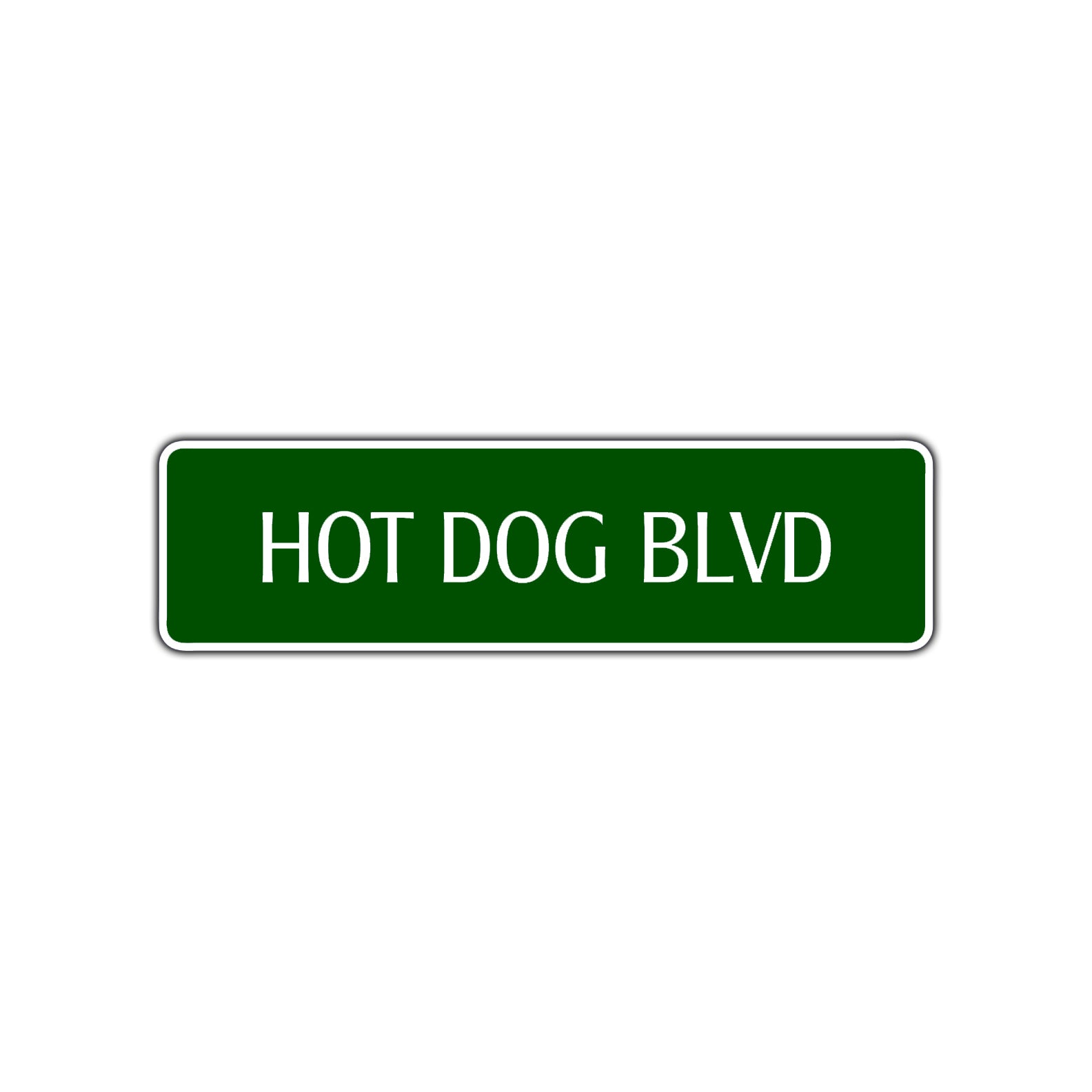 Hot Dog Boulevard Road Aluminum Metal Novelty Street Plate Sign Wall Gift Decor