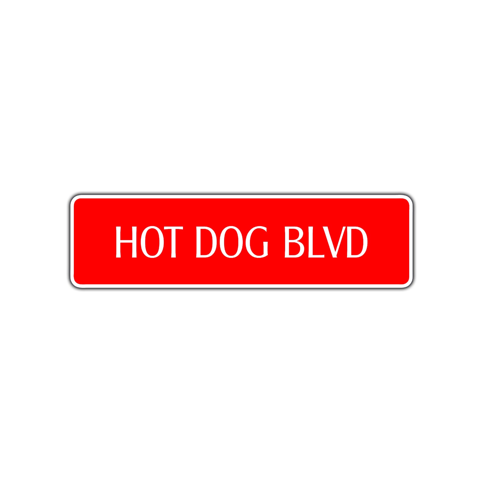 Hot Dog Boulevard Road Aluminum Metal Novelty Street Plate Sign Wall Gift Decor