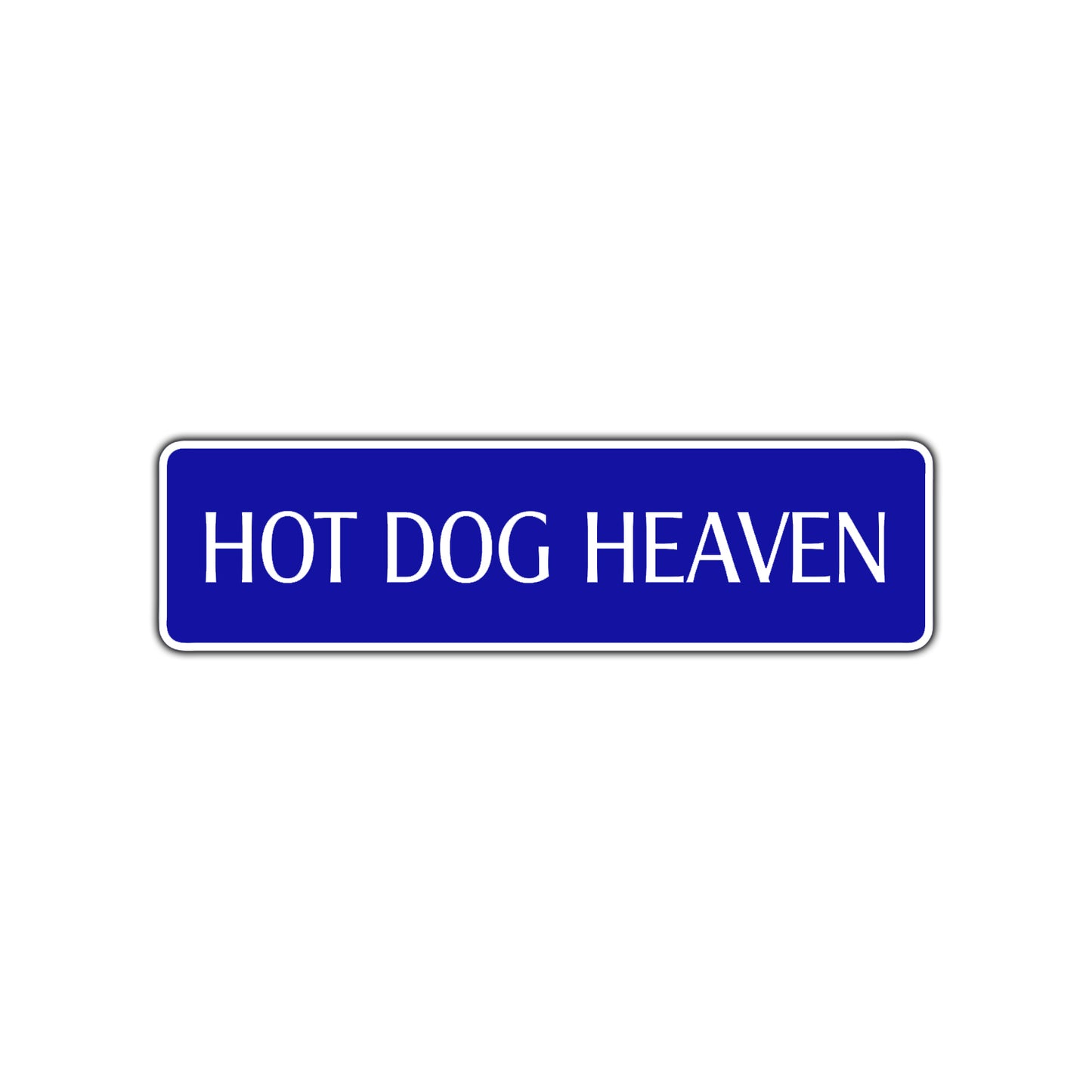 Hot Dog Heaven Road Aluminum Metal Novelty Street Plate Sign Wall Gift Decor