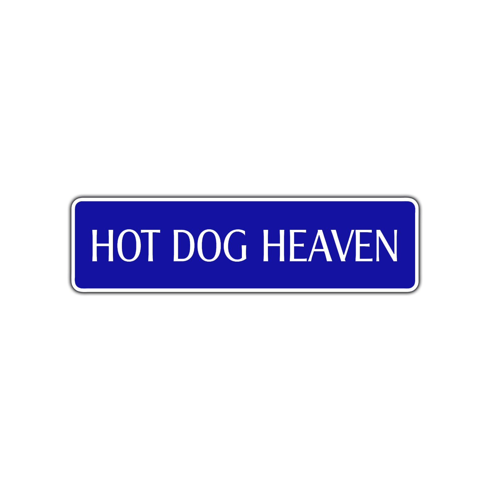 Hot Dog Heaven Road Aluminum Metal Novelty Street Plate Sign Wall Gift Decor