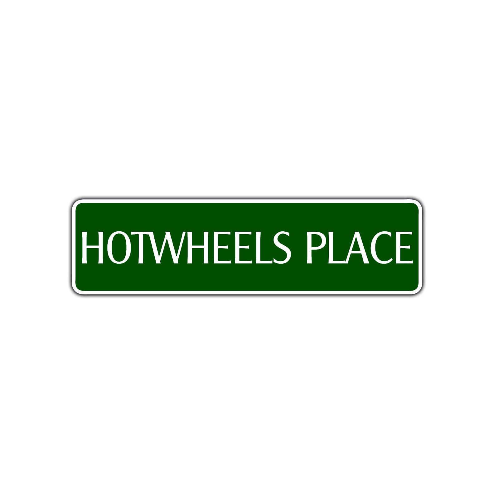 Hotwheels Place Road Aluminum Metal Novelty Street Plate Sign Wall Gift Decor