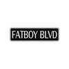 FatBoy Blvd Harley Road Aluminum Metal Novelty Street Plate Sign Wall Gift Decor