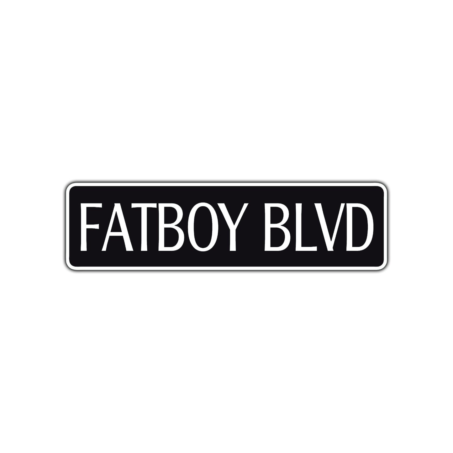 FatBoy Blvd Harley Road Aluminum Metal Novelty Street Plate Sign Wall Gift Decor
