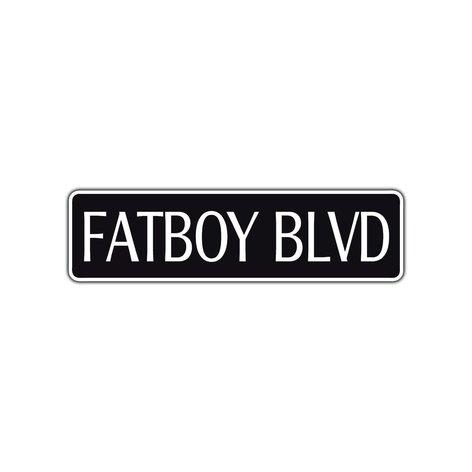 FatBoy Blvd Harley Road Aluminum Metal Novelty Street Plate Sign Wall Gift Decor