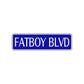 FatBoy Blvd Harley Road Aluminum Metal Novelty Street Plate Sign Wall Gift Decor