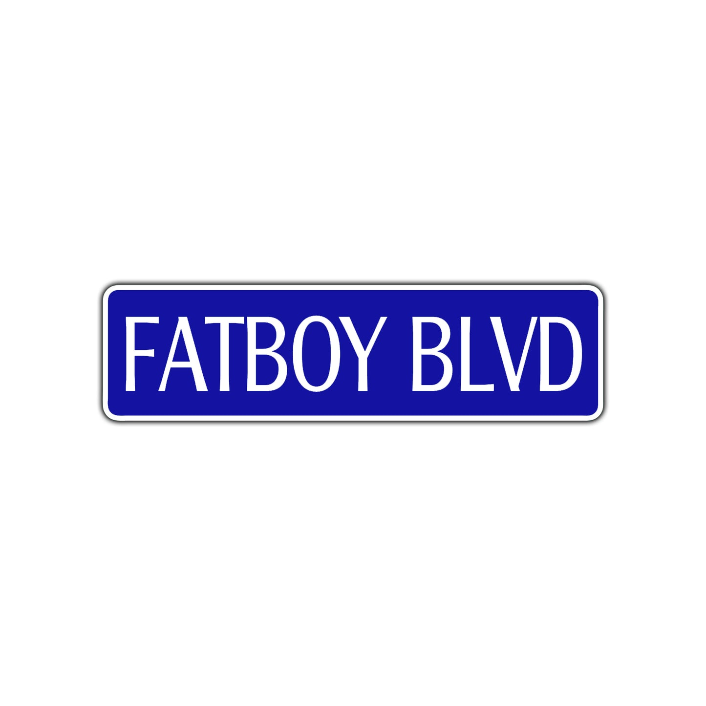 FatBoy Blvd Harley Road Aluminum Metal Novelty Street Plate Sign Wall Gift Decor