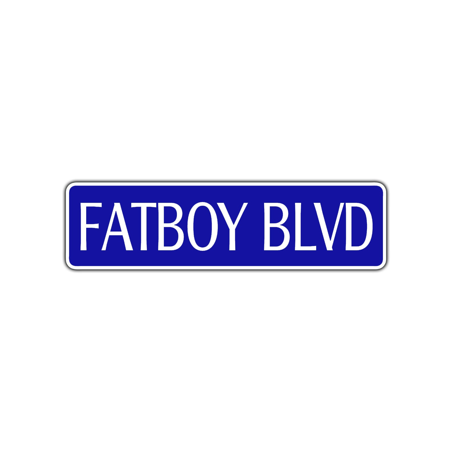 FatBoy Blvd Harley Road Aluminum Metal Novelty Street Plate Sign Wall Gift Decor