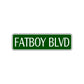 FatBoy Blvd Harley Road Aluminum Metal Novelty Street Plate Sign Wall Gift Decor
