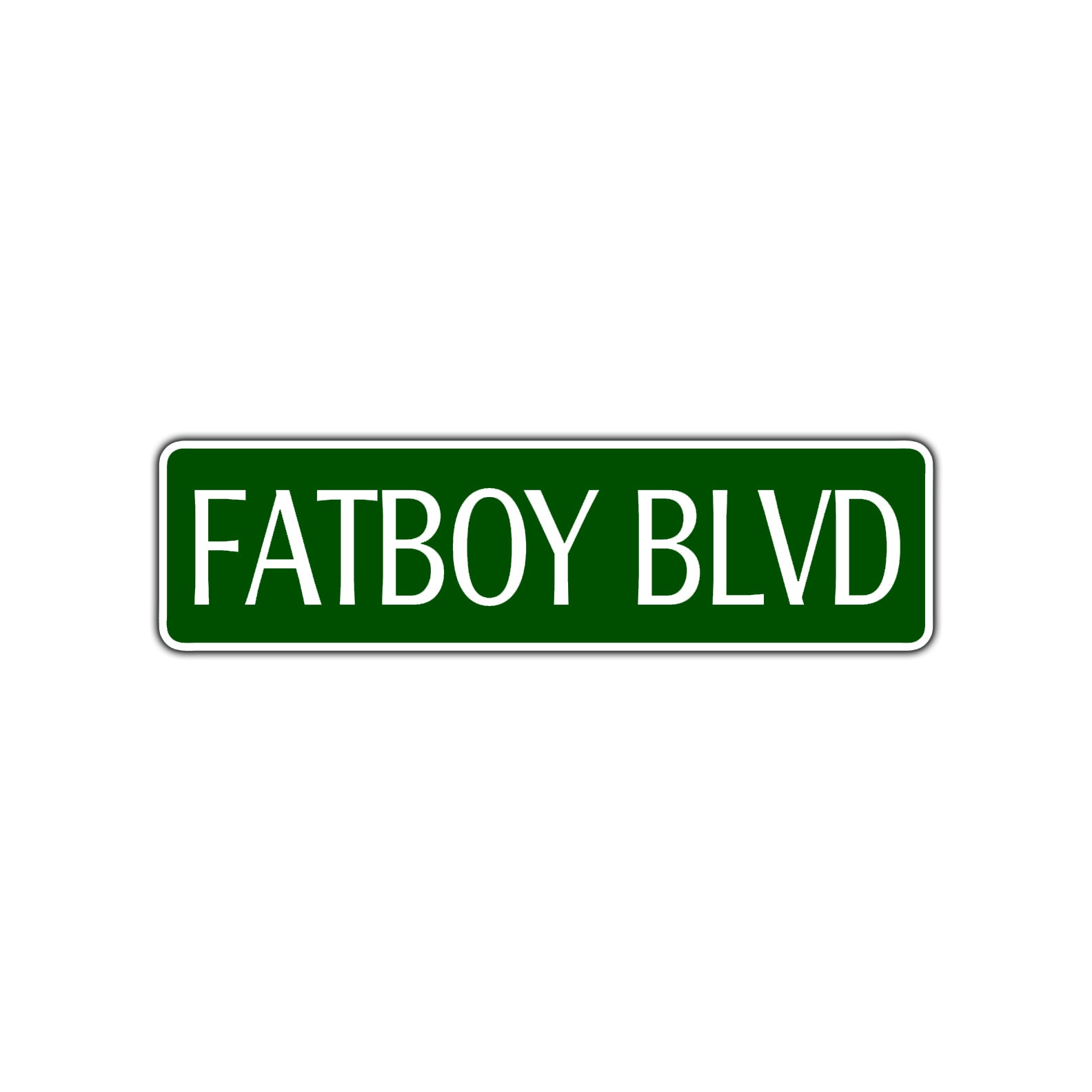 FatBoy Blvd Harley Road Aluminum Metal Novelty Street Plate Sign Wall Gift Decor