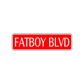 FatBoy Blvd Harley Road Aluminum Metal Novelty Street Plate Sign Wall Gift Decor