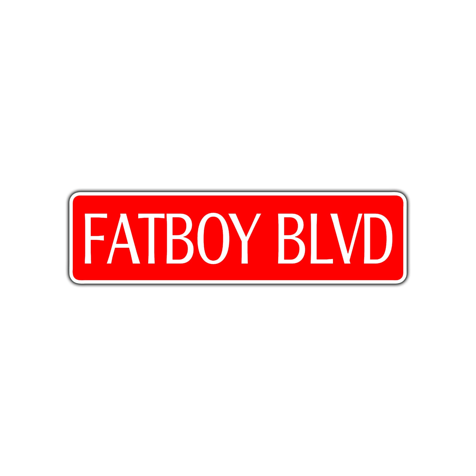 FatBoy Blvd Harley Road Aluminum Metal Novelty Street Plate Sign Wall Gift Decor