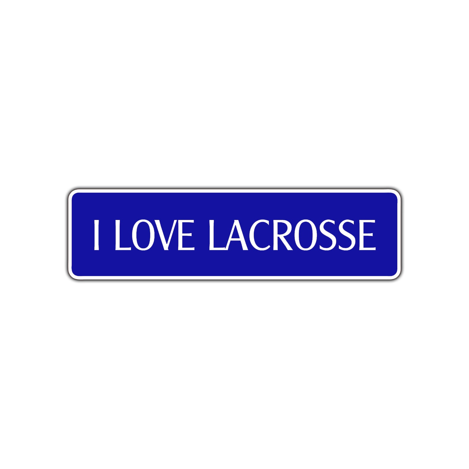I Love Lacrosse Washington US Road Aluminum Metal Novelty Street Plate Sign Wall Gift Decor
