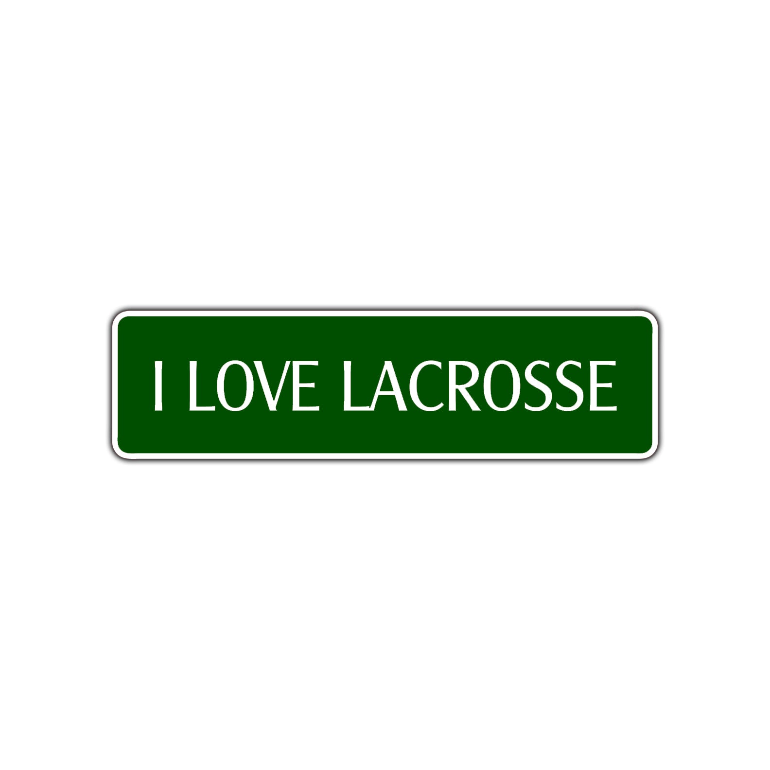 I Love Lacrosse Washington US Road Aluminum Metal Novelty Street Plate Sign Wall Gift Decor