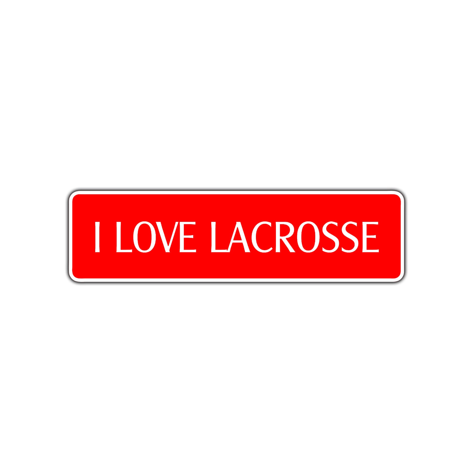 I Love Lacrosse Washington US Road Aluminum Metal Novelty Street Plate Sign Wall Gift Decor