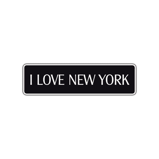 I Love New York US NY City Road Aluminum Metal Novelty Street Plate Sign Wall Gift Decor