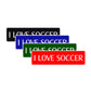 I Love Soccer Road Aluminum Metal Novelty Street Plate Sign Wall Gift Decor