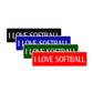 I Love Softball Road Aluminum Metal Novelty Street Plate Sign Wall Gift Decor