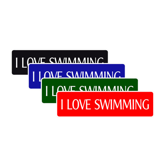I Love Swimming Road Aluminum Metal Novelty Street Plate Sign Wall Gift Decor