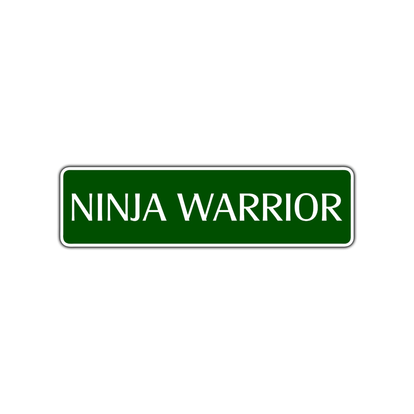 Ninja Warrior Karate MMA Road Aluminum Metal Novelty Street Plate Sign Wall Gift Decor