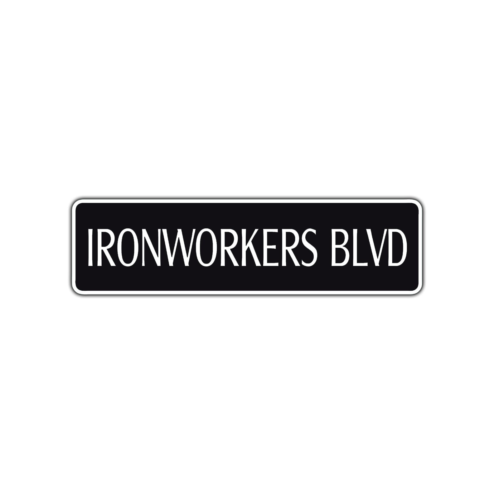 Ironworkers Blvd Occupations Road Aluminum Metal Novelty Street Plate Sign Wall Gift Decor