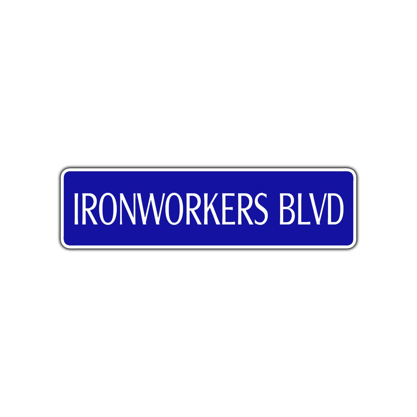 Ironworkers Blvd Occupations Road Aluminum Metal Novelty Street Plate Sign Wall Gift Decor