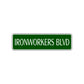 Ironworkers Blvd Occupations Road Aluminum Metal Novelty Street Plate Sign Wall Gift Decor
