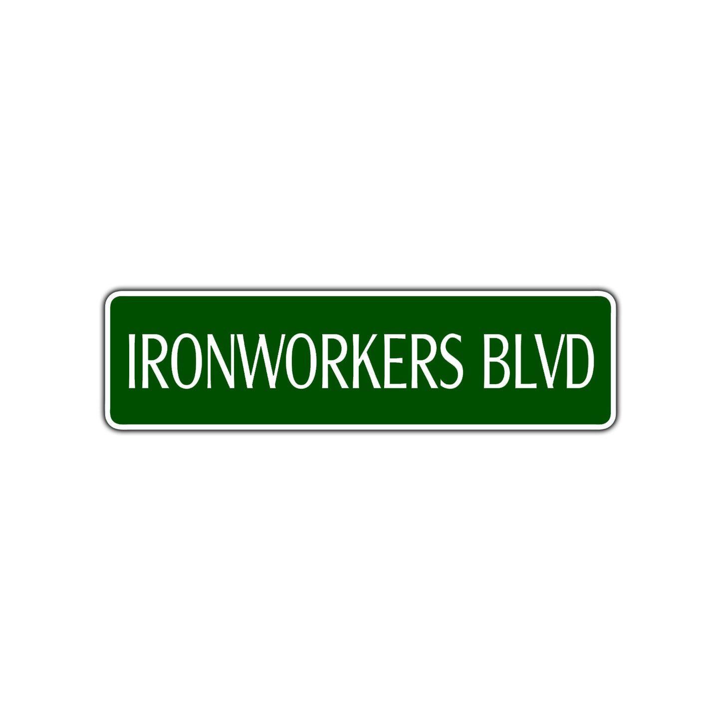 Ironworkers Blvd Occupations Road Aluminum Metal Novelty Street Plate Sign Wall Gift Decor