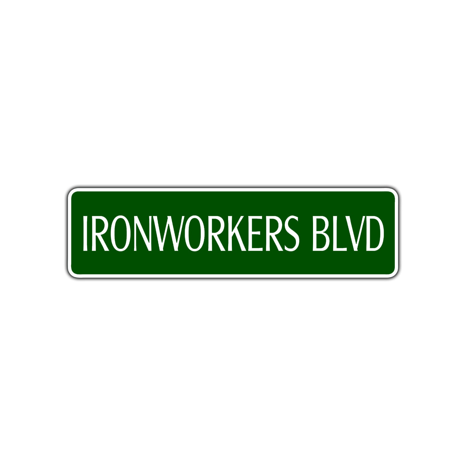 Ironworkers Blvd Occupations Road Aluminum Metal Novelty Street Plate Sign Wall Gift Decor