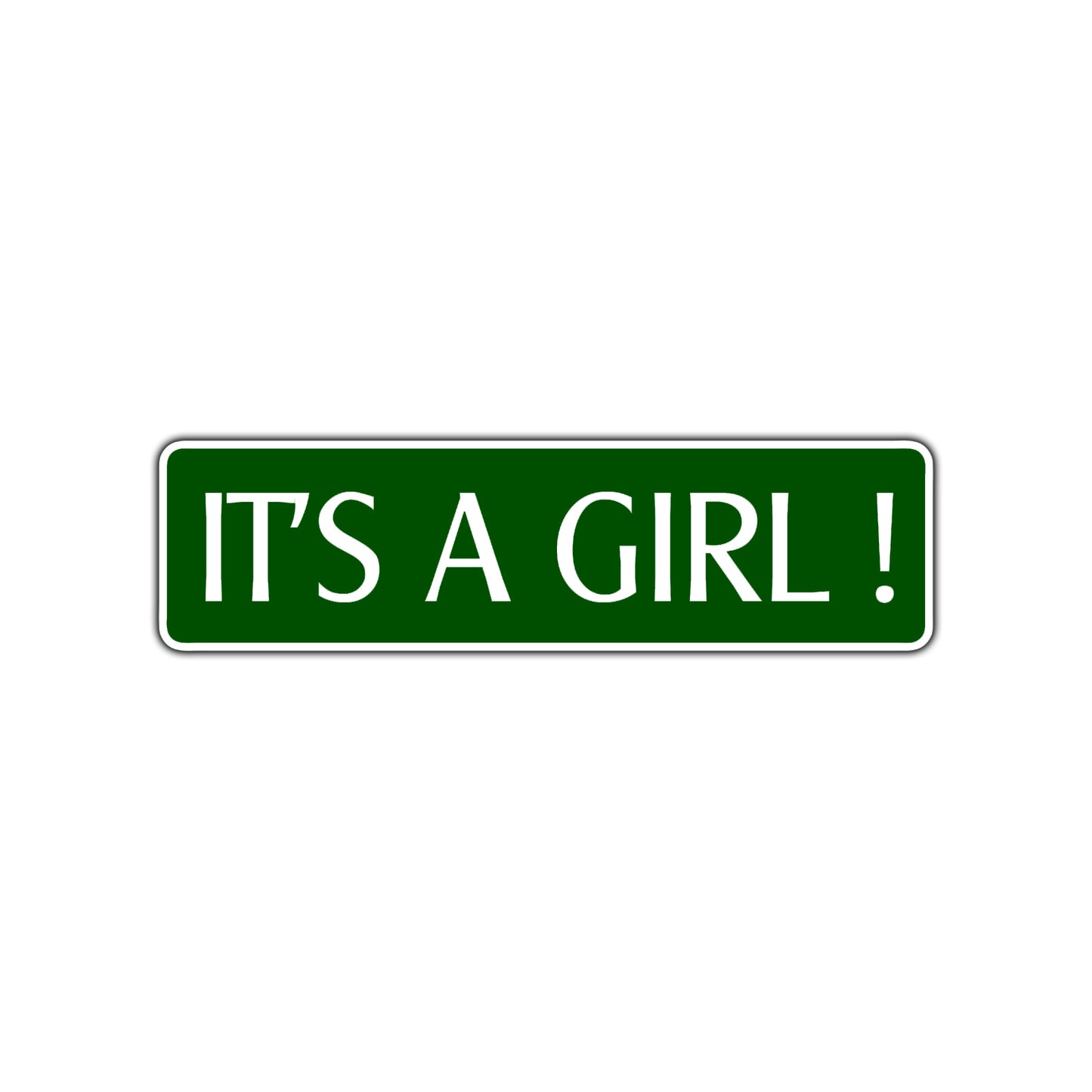 It's A Girl Road Aluminum Metal Novelty Street Plate Sign Wall Gift Decor