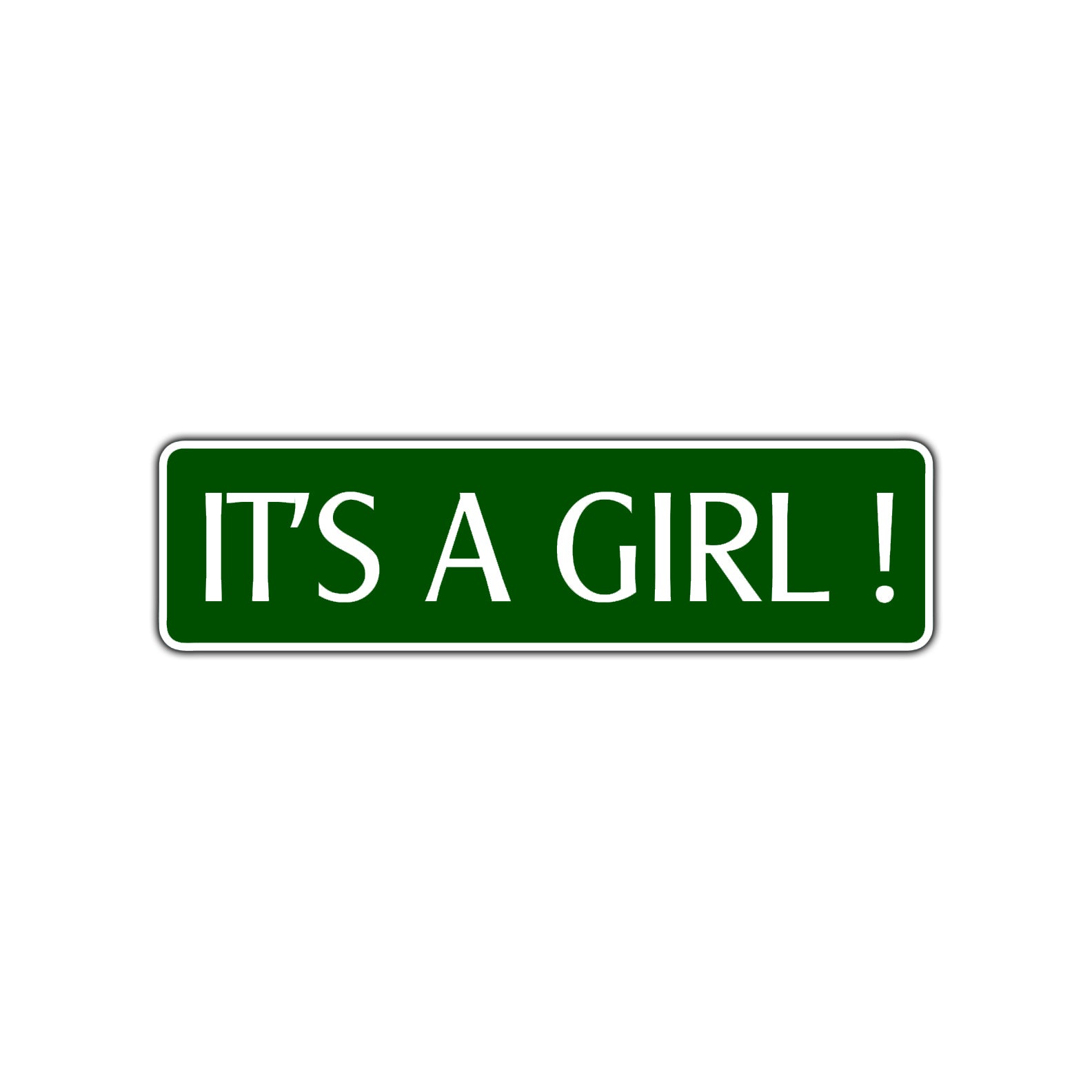 It's A Girl Road Aluminum Metal Novelty Street Plate Sign Wall Gift Decor