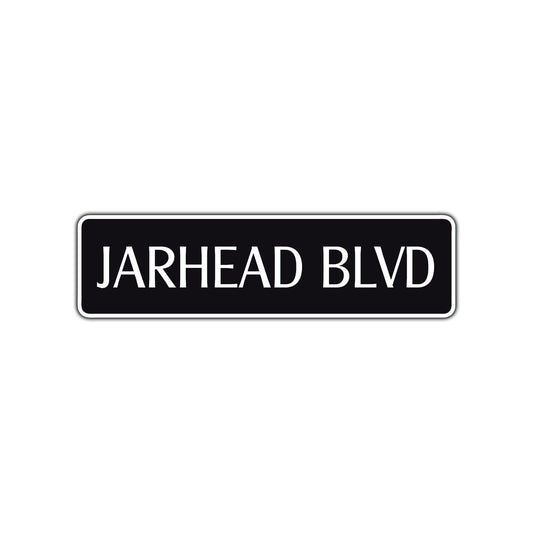 Jarhead Boulevard Road Aluminum Metal Novelty Street Plate Sign Wall Gift Decor