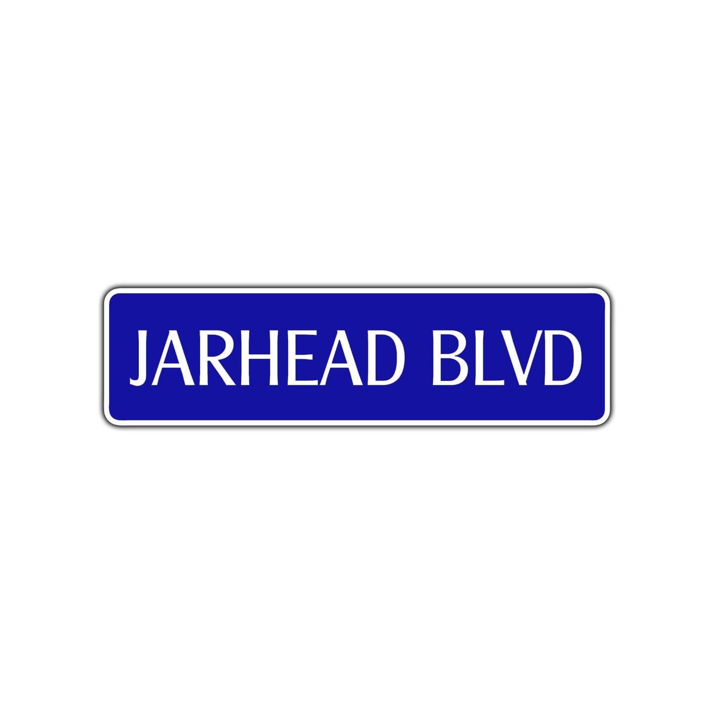 Jarhead Boulevard Road Aluminum Metal Novelty Street Plate Sign Wall Gift Decor