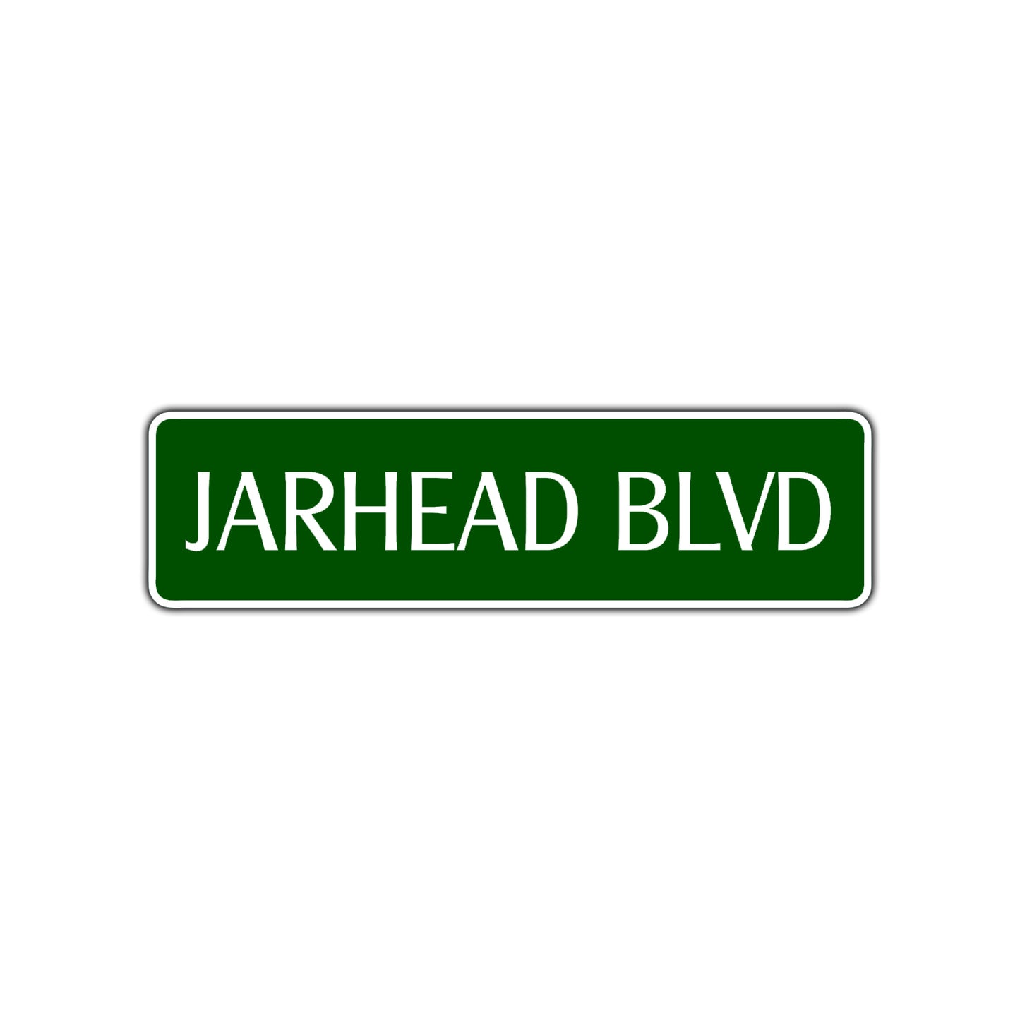 Jarhead Boulevard Road Aluminum Metal Novelty Street Plate Sign Wall Gift Decor