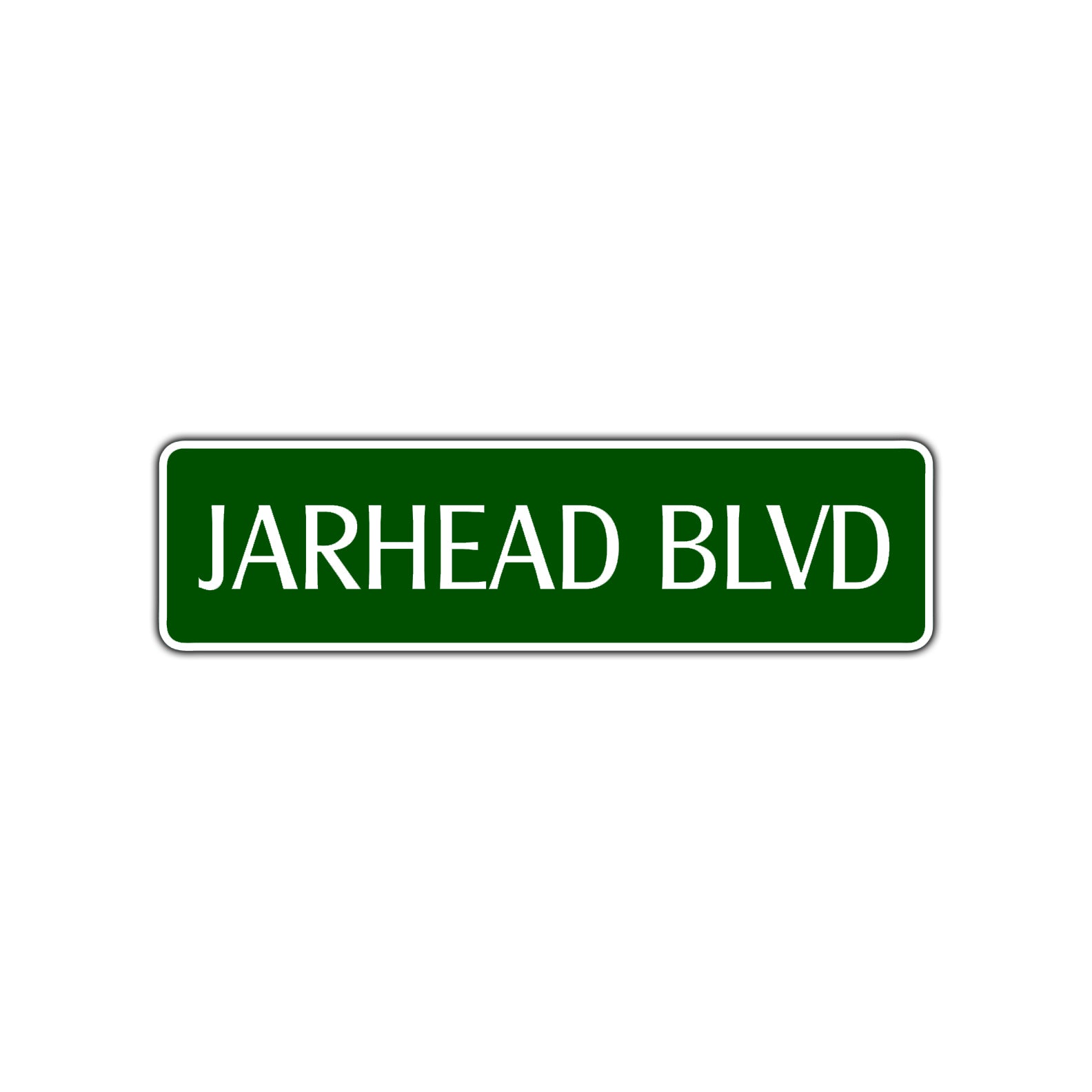 Jarhead Boulevard Road Aluminum Metal Novelty Street Plate Sign Wall Gift Decor