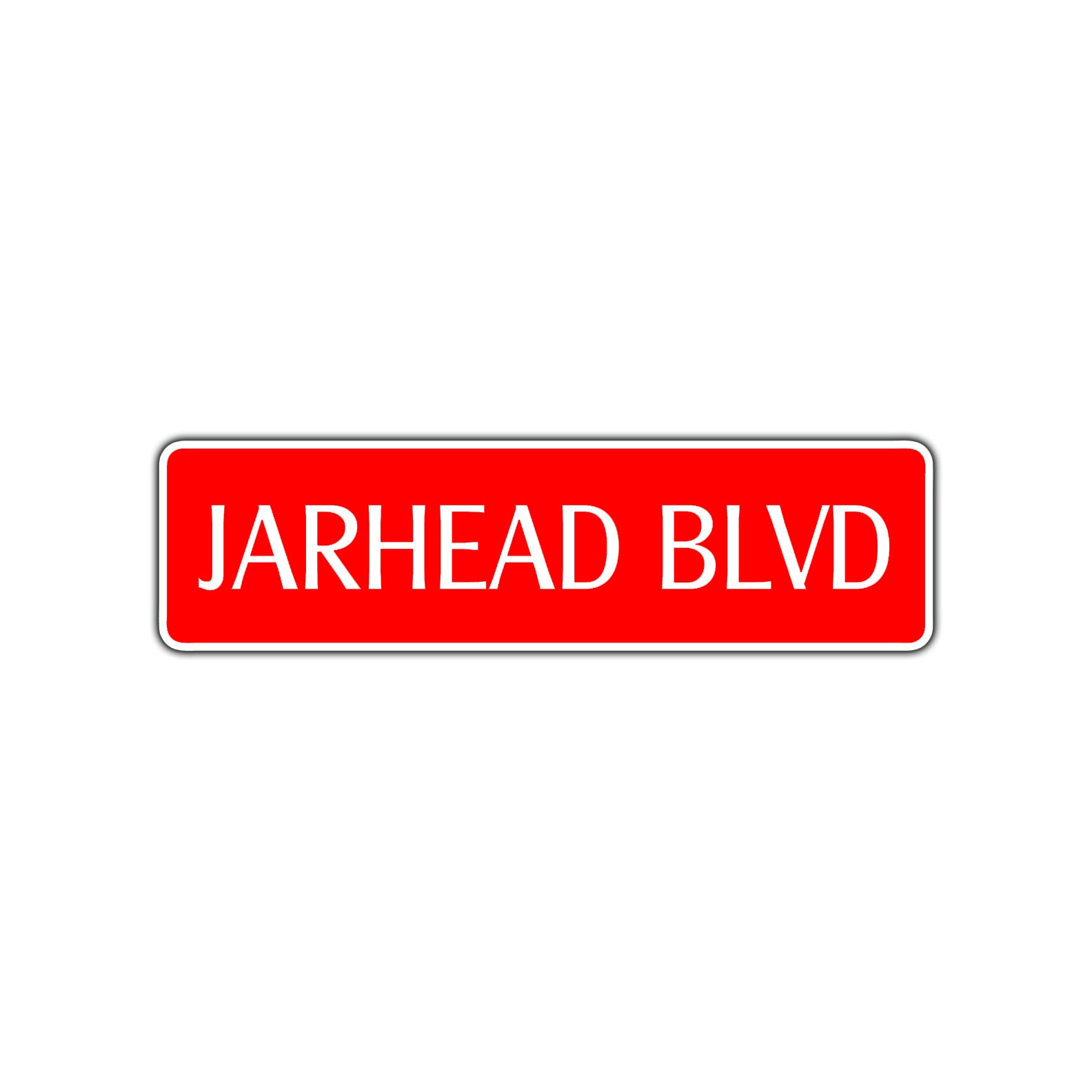 Jarhead Boulevard Road Aluminum Metal Novelty Street Plate Sign Wall Gift Decor