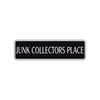 Junk Collectors Road Aluminum Metal Novelty Street Plate Sign Wall Gift Decor