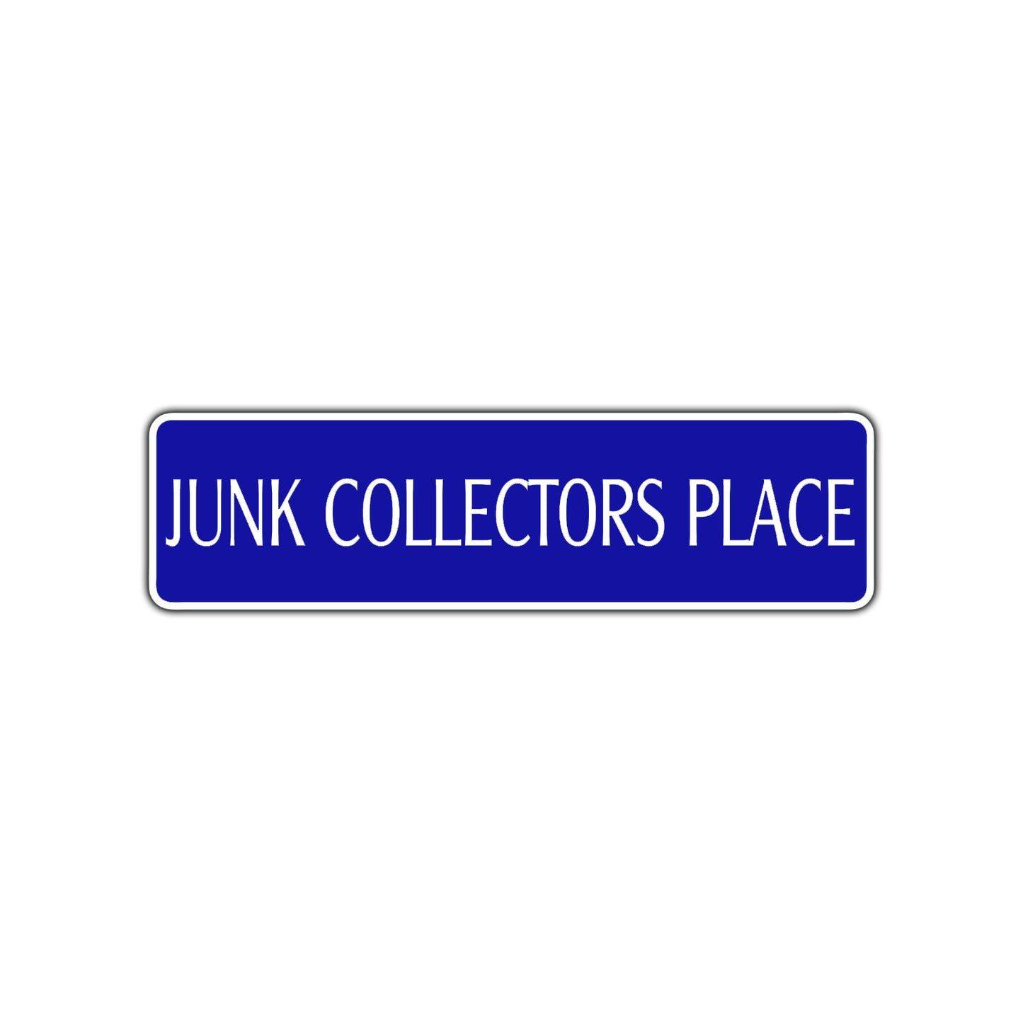 Junk Collectors Road Aluminum Metal Novelty Street Plate Sign Wall Gift Decor